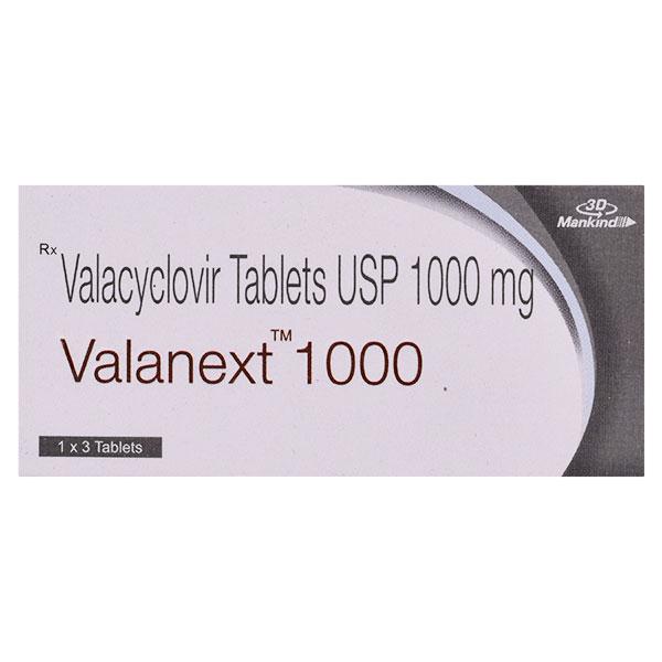 Valanext 1000mg Tablet 3'S - Global Surgicals