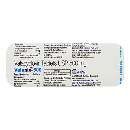 Valanix 500mg Tablet 3'S - Global Surgicals