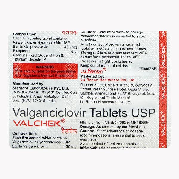 Valchek 450mg Tablet 2'S - Global Surgicals