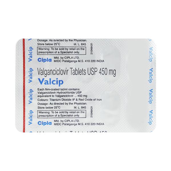 Valcip 450mg Tablet 10'S - Global Surgicals