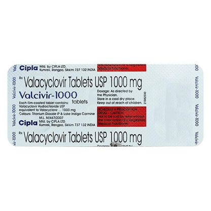 Valcivir 1gm Tablet 3'S - Global Surgicals