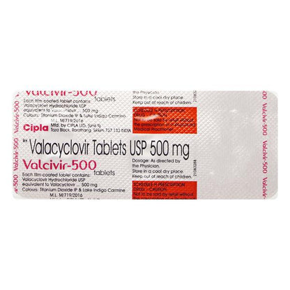 Valcivir 500mg Tablet 3'S - Global Surgicals
