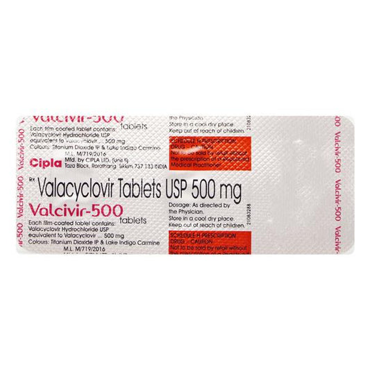 Valcivir 500mg Tablet 3'S - Global Surgicals