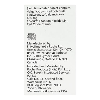 Valcyte 450mg Tablet 60'S - Global Surgicals