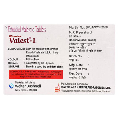 Valest 1mg Tablet 28'S - Global Surgicals