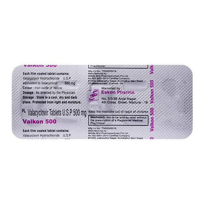 VALKON 500 Tablet 3's - Global Surgicals