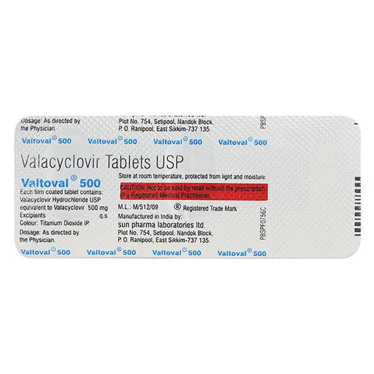 Valtoval 500mg Tablet 3'S - Global Surgicals