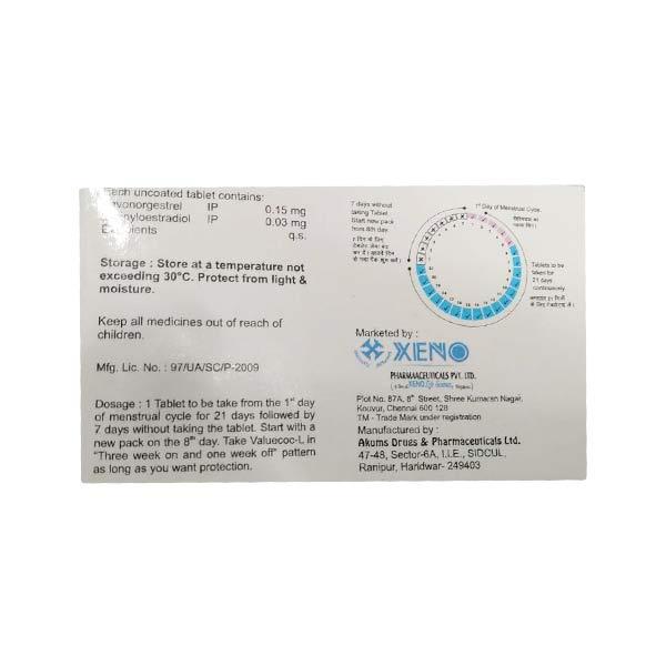 VALUECOC L 0.15 Tablet 21's - Global Surgicals