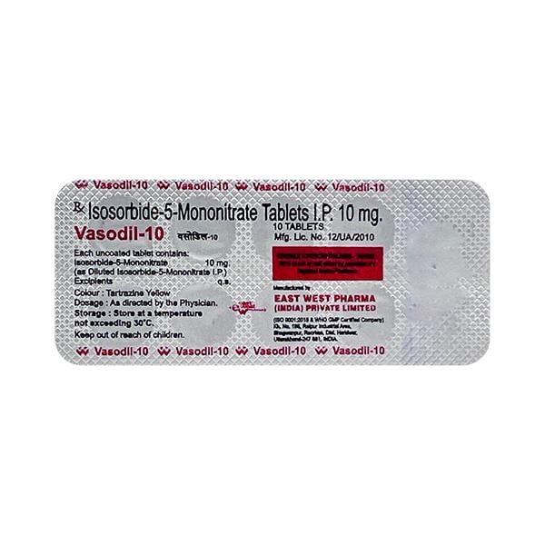 Vasodil 10mg Tablet 10'S - Global Surgicals