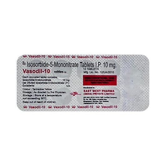 Vasodil 10mg Tablet 10'S - Global Surgicals