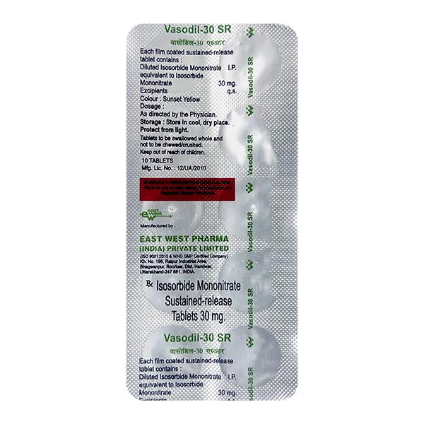 Vasodil SR 30mg Tablet 10'S - Global Surgicals