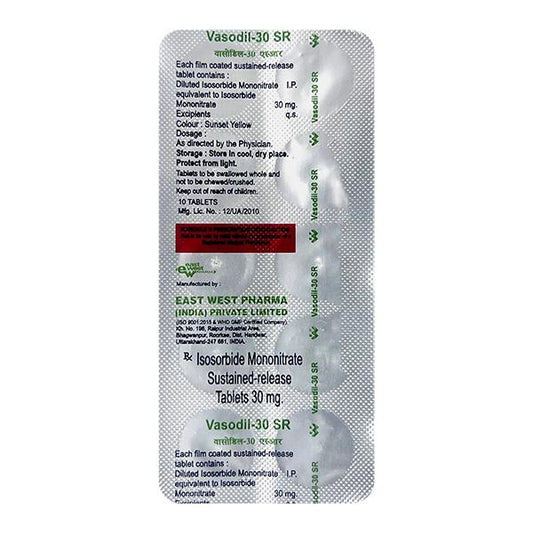 Vasodil SR 30mg Tablet 10'S - Global Surgicals