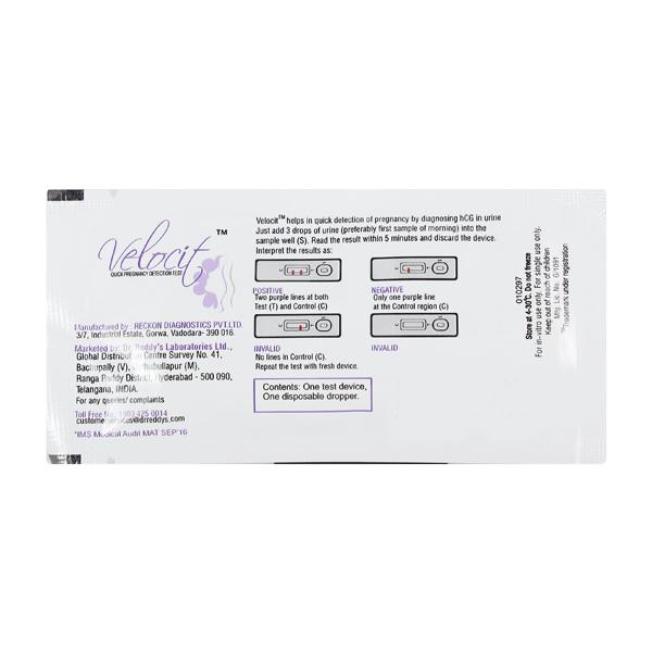 Velocit Pregnancy Test Kit 1'S - Global Surgicals