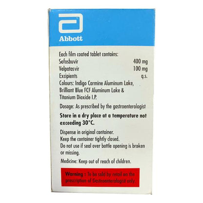 Velpaclear 400/100mg Tablet 28'S - Global Surgicals