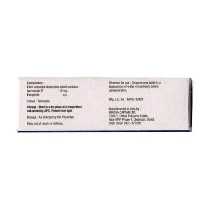 VERMACT 12 Dispersible Tablet 10's - Global Surgicals