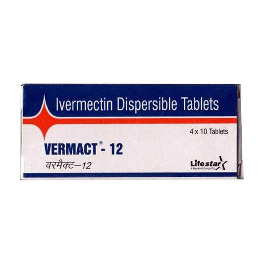 VERMACT 12 Dispersible Tablet 10's - Global Surgicals