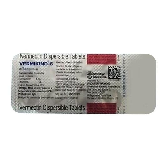 VERMIKIND 6 Tablet 10's - Global Surgicals
