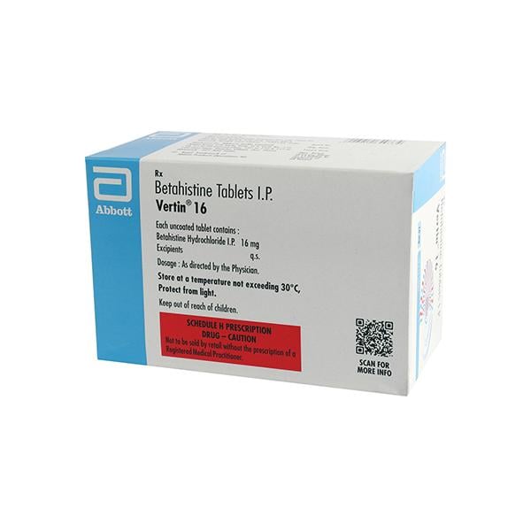 Vertin 16mg Tablet 15'S - Global Surgicals