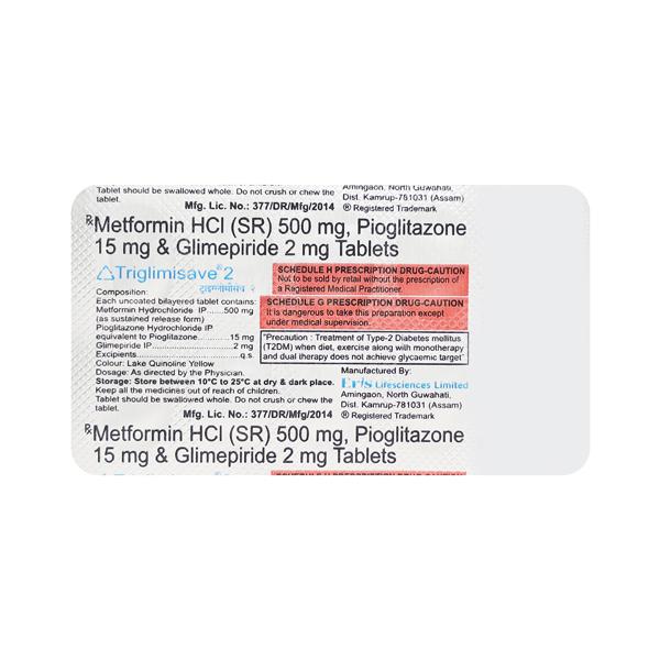 Triglimisave 2mg Tablet 10'S