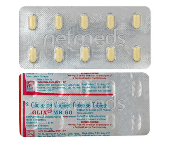 Glix MR 60mg Tablet 10'S