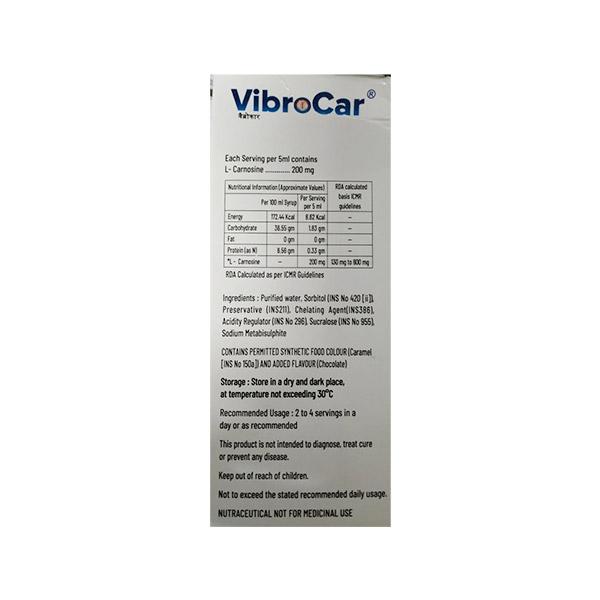 VIBROCAR Delicious Chocolate Flavour Syrup 200ml - Global Surgicals