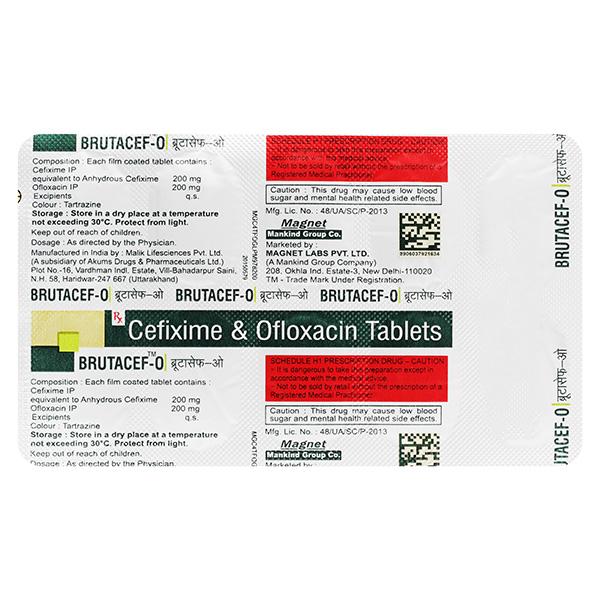 Brutacef O 200mg Tablet 10'S