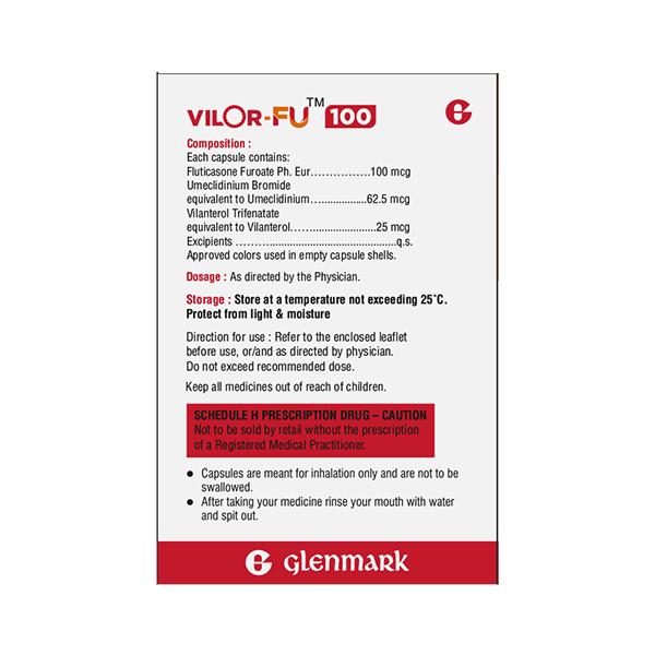 VILOR FU 100 Capsule 15's - Global Surgicals