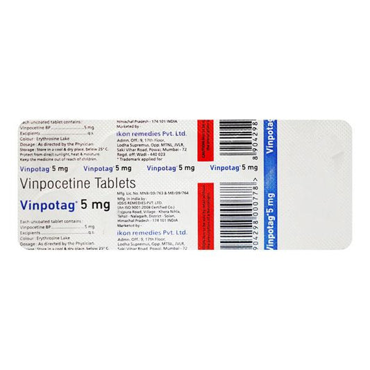 VINPOTAG 5mg Tablet 10's - Global Surgicals