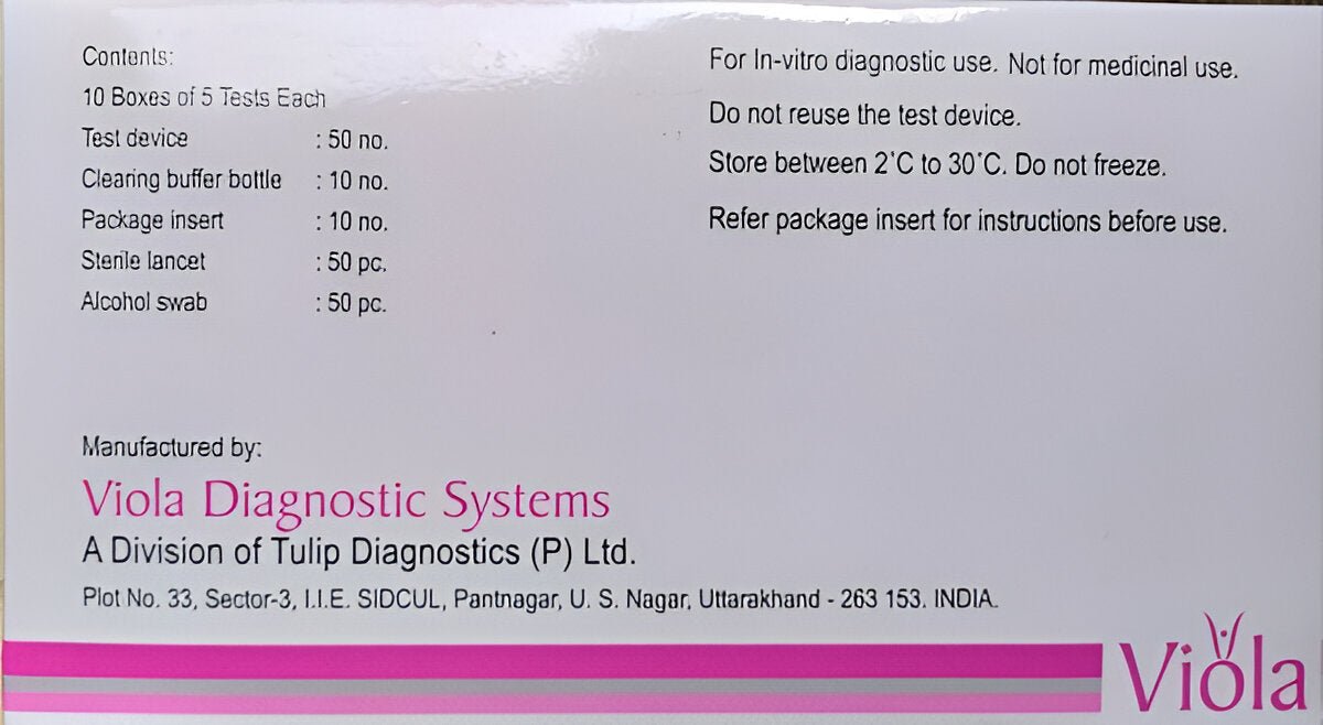Viola Satya 2.0 Pf/Pv Malaria Antigen Card - Global Surgicals