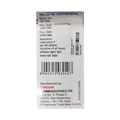 VIREM R Tablet 60's - Global Surgicals