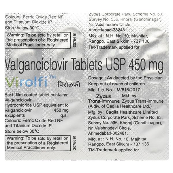Virolfi 450mg Tablet 10'S - Global Surgicals