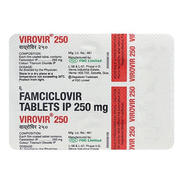 Virovir 250mg Tablet 6'S - Global Surgicals