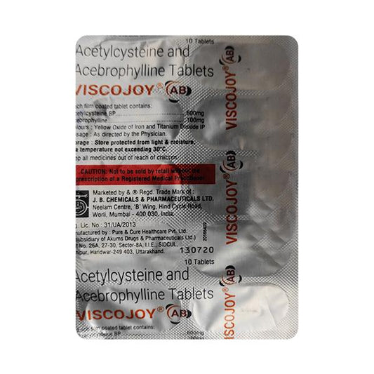 VISCOJOY AB 600/100 Tablet 10's - Global Surgicals