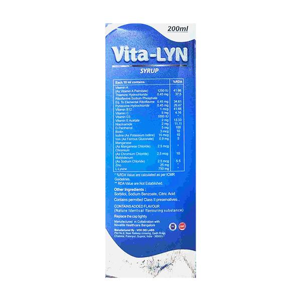 VITA LYN SUGAR FREE Syrup 200ml - Global Surgicals
