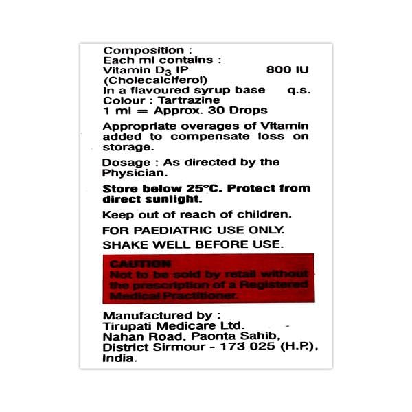 Vitanova D3 800 IU Drops 15ml - Global Surgicals