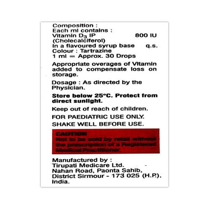 Vitanova D3 800 IU Drops 15ml - Global Surgicals
