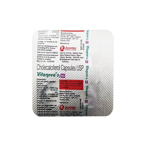 Vitanova D3 SG Capsule 4'S - Global Surgicals