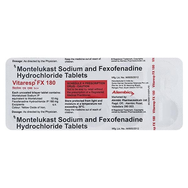 Vitaresp FX 180mg Tablet 10'S - Global Surgicals