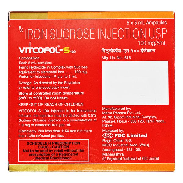 Vitcofol S 100mg Injection 5ml - Global Surgicals