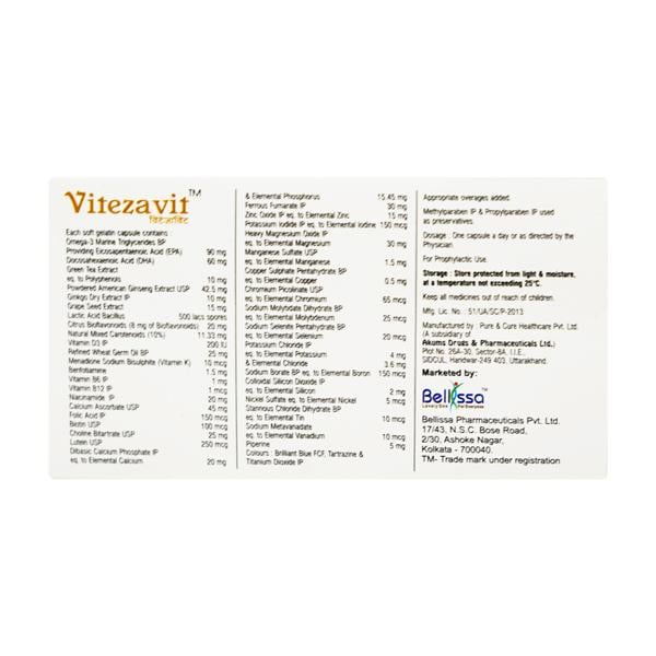 VITEZAVIT Capsule 10's - Global Surgicals