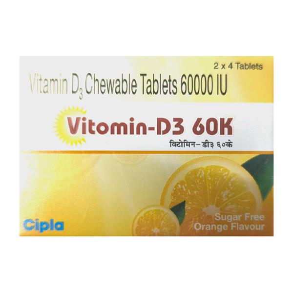 Vitomin D3 60K Tablet 4'S - Global Surgicals