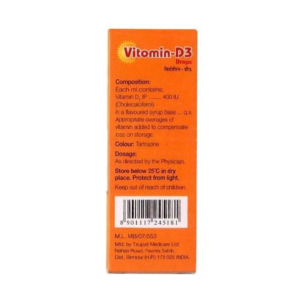 Vitomin D3 Drops 30ml - Global Surgicals