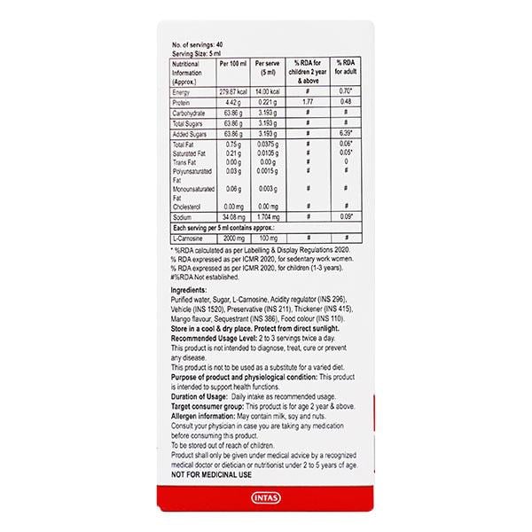 COGVIN MANGO FLAVOUR Syrup 200ml