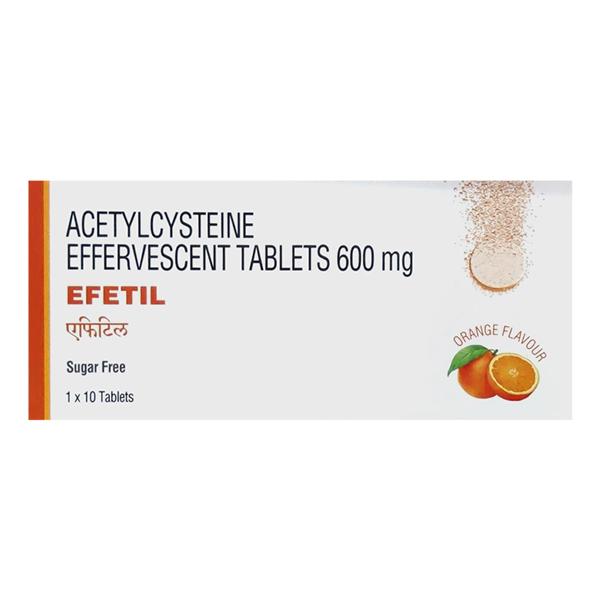 EFETIL 600MG SUGAR FREE ORANGE FLAVOUR Effervescent Tablet 10's