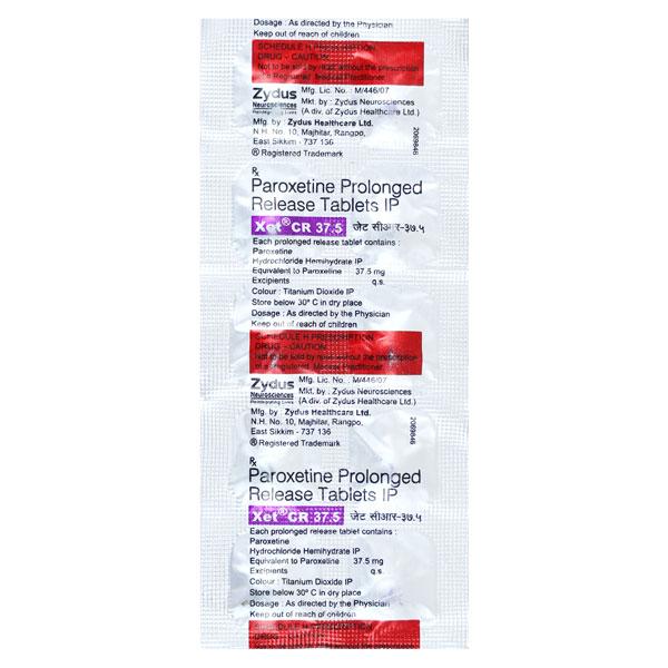 XET CR 37.5mg Tablet 10'S