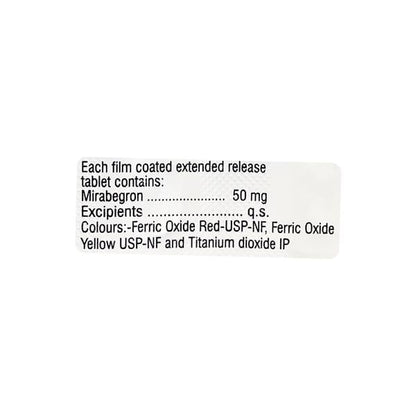 MIRABET 50mg Tablet 10's