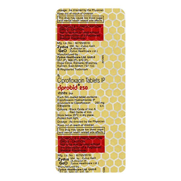 Ciprobid 250mg Tablet 10'S