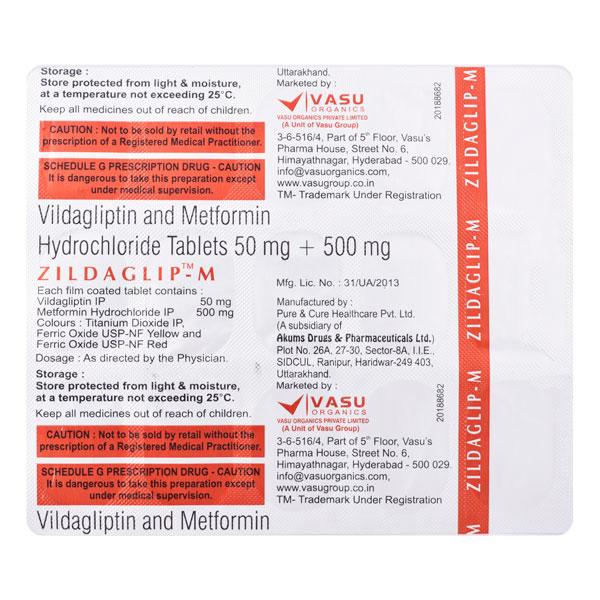 ZILDAGLIP M Tablet 15's