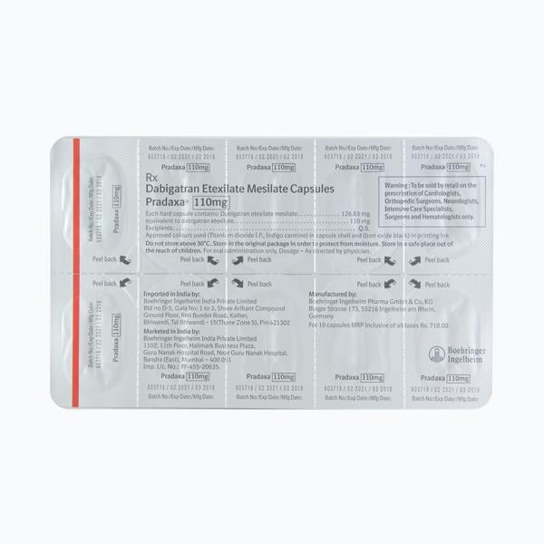 Pradaxa 110mg Capsule 10'S