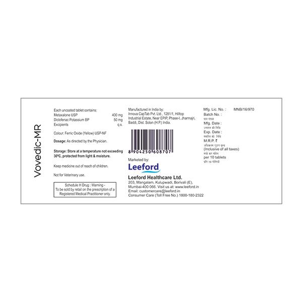 VOVEDIC MR Tablet 10's - Global Surgicals